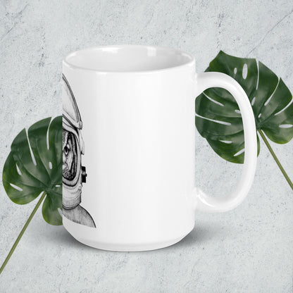 White glossy mug