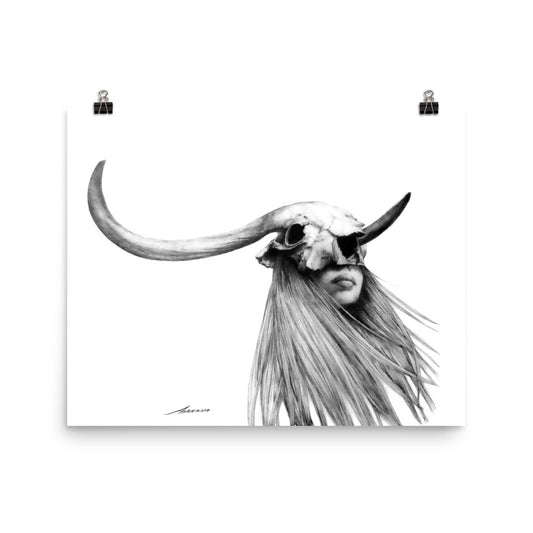 Horned Girl Print