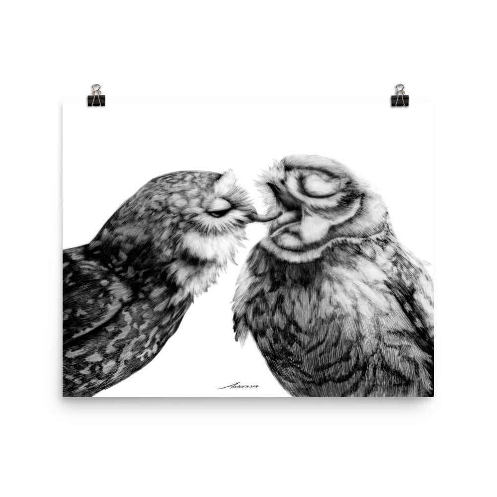 Worm Owl Print